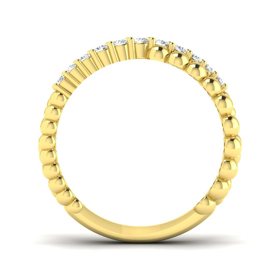 9ct Yellow Gold Round Lab Grown Diamond Ring 2