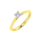 9ct Two Tone Round Lab Grown Diamond Ring 1