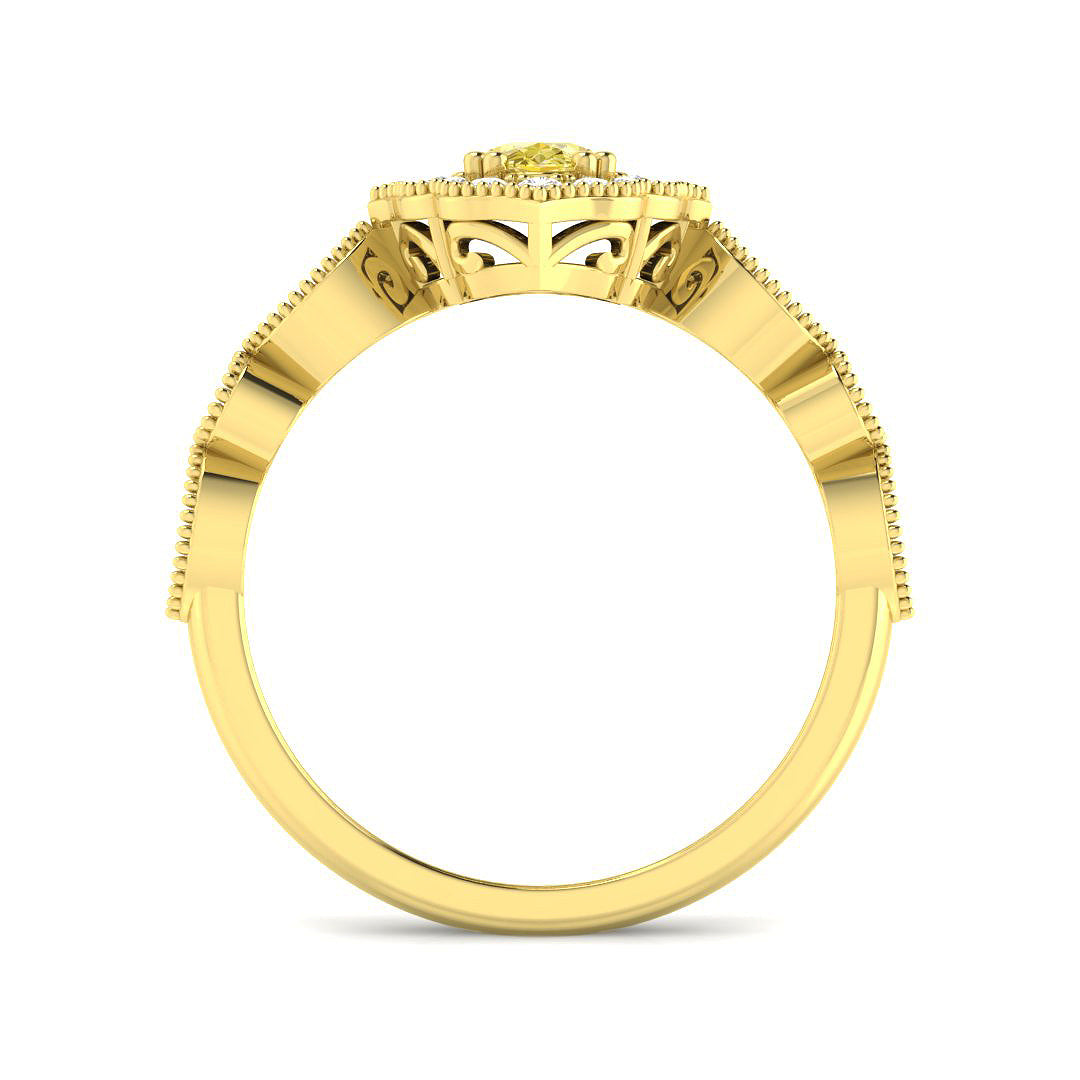 9ct Yellow Gold Oval Multi Sapphire and Diamond Ring 5