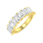 9ct Yellow Gold Emerald Cut Lab Grown Diamond Ring 1