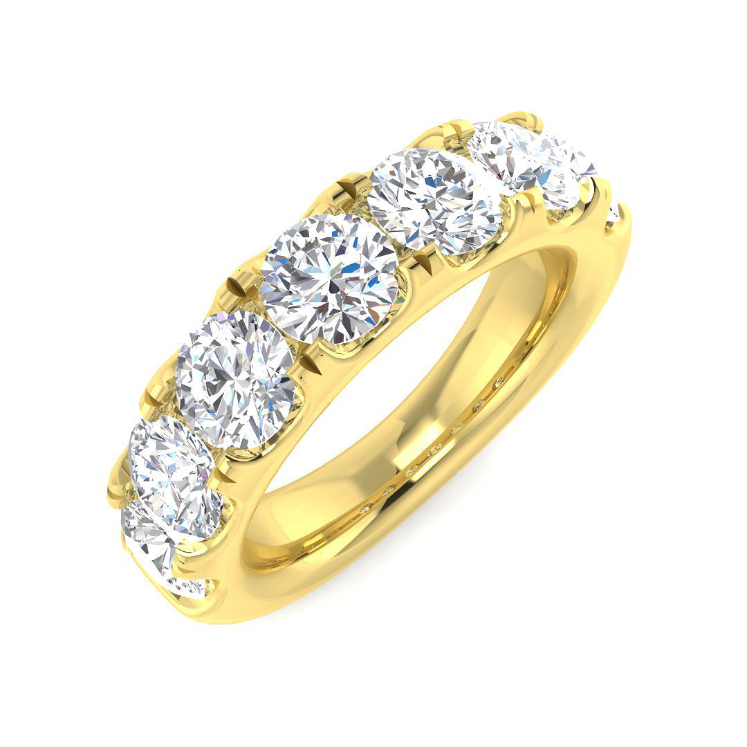 9ct Yellow Gold Round Lab Grown Diamond Ring 1