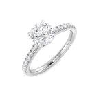 9ct White Gold Round Lab Grown Diamond Ring 1