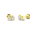 9ct Yellow Gold Pear Lab Grown Diamond Earrings 1