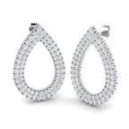 9ct White Gold Round Lab Grown Diamond Earrings 1