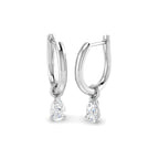 9ct White Gold Pear Lab Grown Diamond Earrings 1