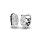 9ct White Gold Round Lab Grown Diamond Earrings 1