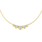 9ct Yellow Gold Round Lab Grown Diamond Necklace 1