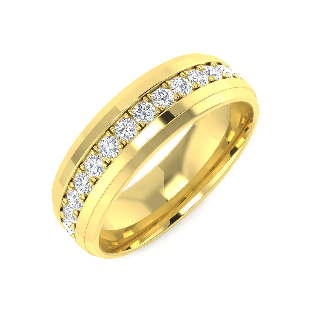 9ct Yellow Gold Round Lab Grown Diamond Ring 1