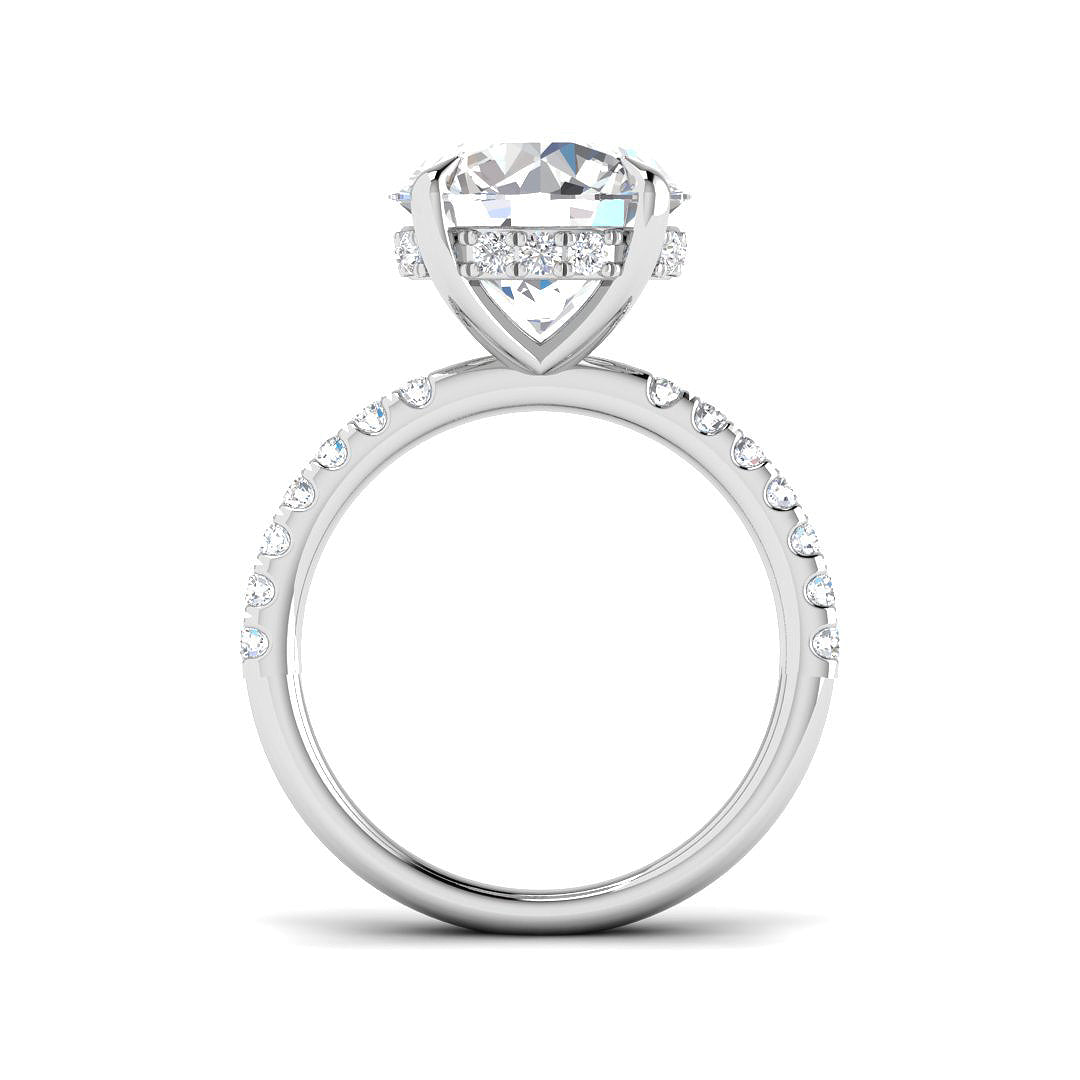 9ct White Gold Round Lab Grown Diamond Ring 2