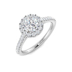 9ct White Gold Round Lab Grown Diamond Ring 1