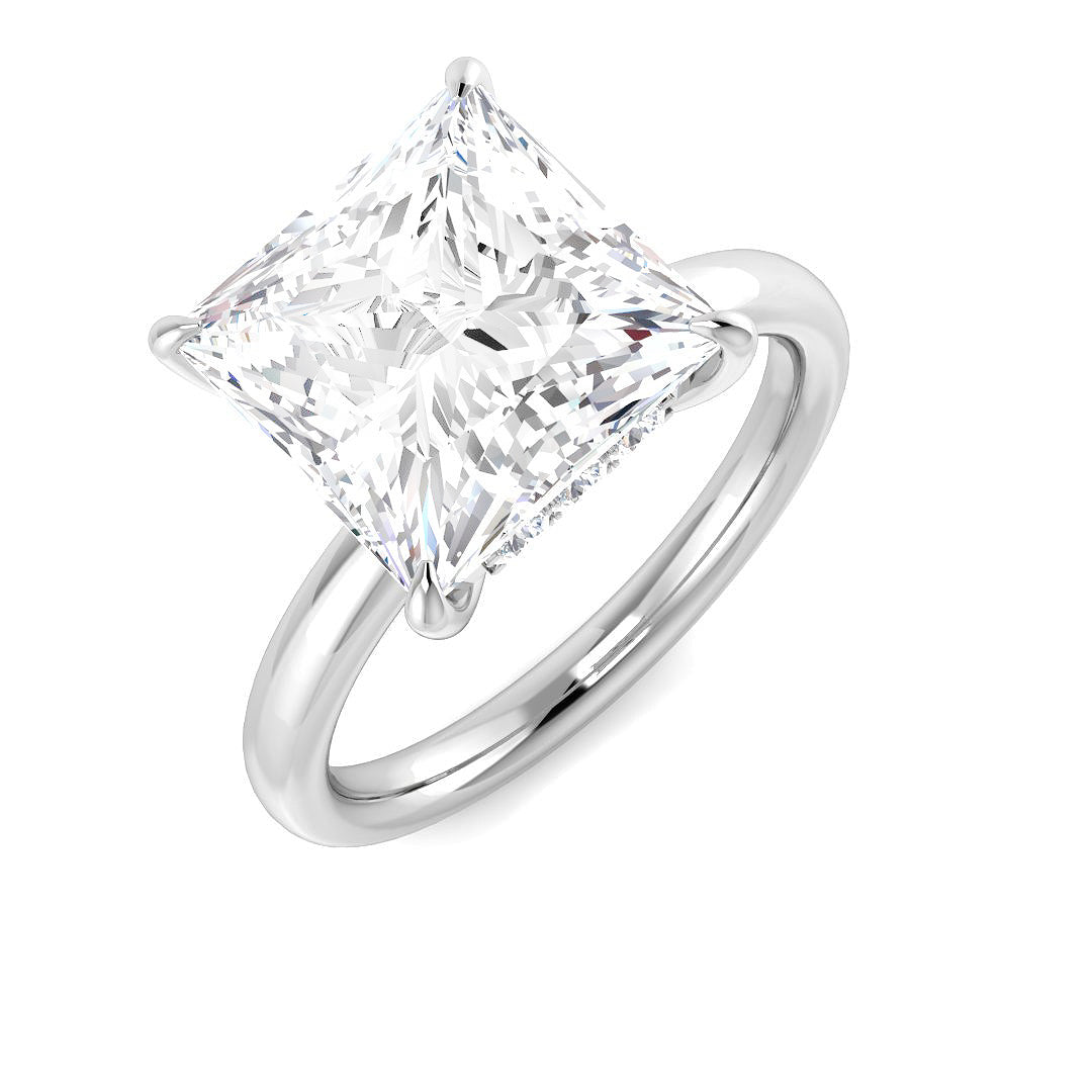 9ct White Gold Princess Lab Grown Diamond Ring 1