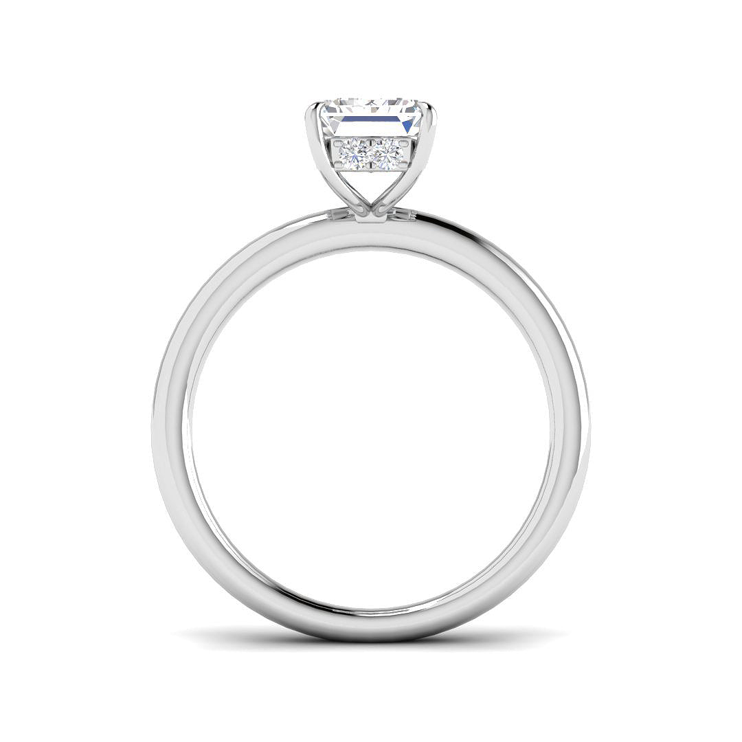 9ct White Gold Radiant Lab Grown Diamond Ring 2