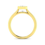 9ct Yellow Gold Emerald Cut Lab Grown Diamond Ring 2
