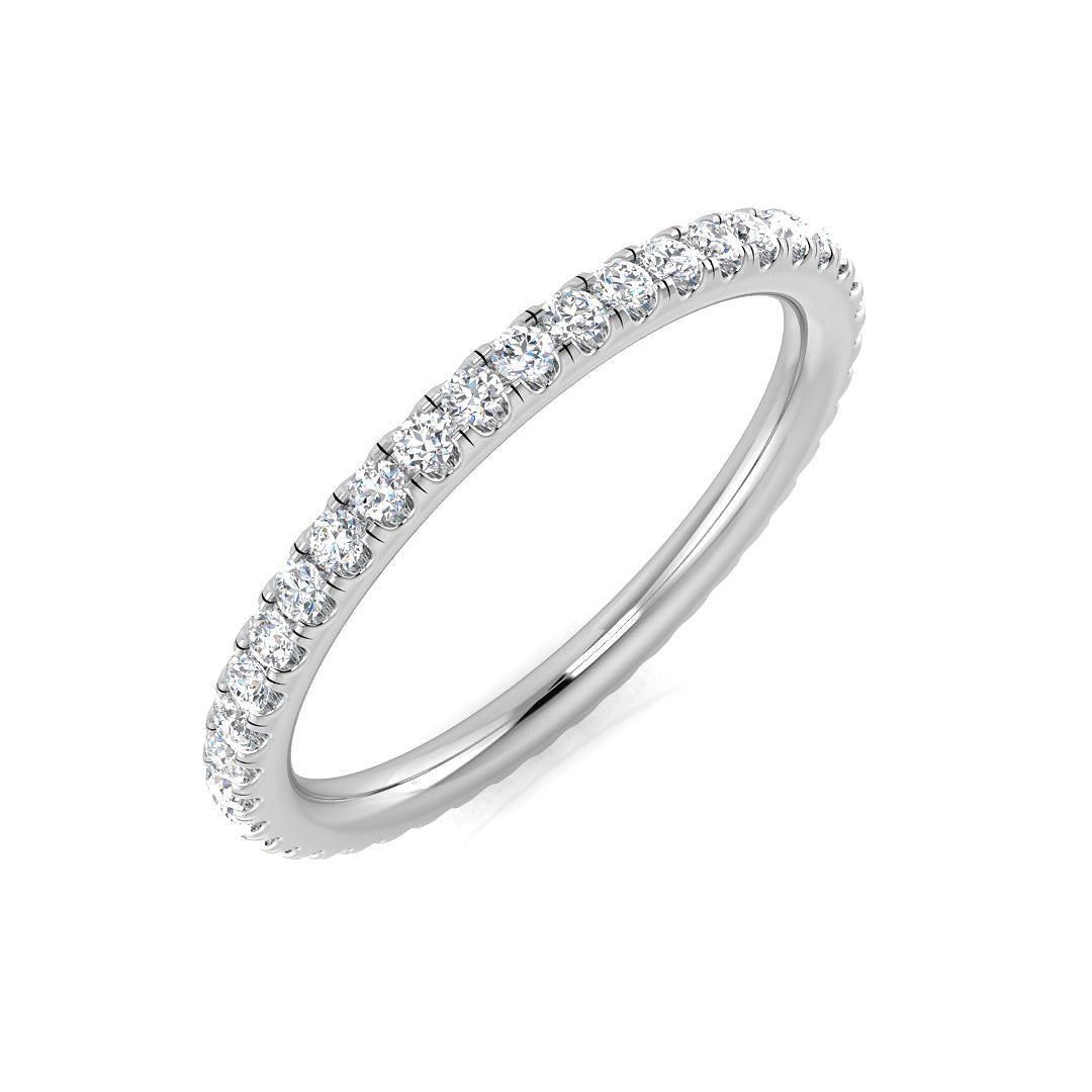 18ct White Gold Round Diamond Ring 1