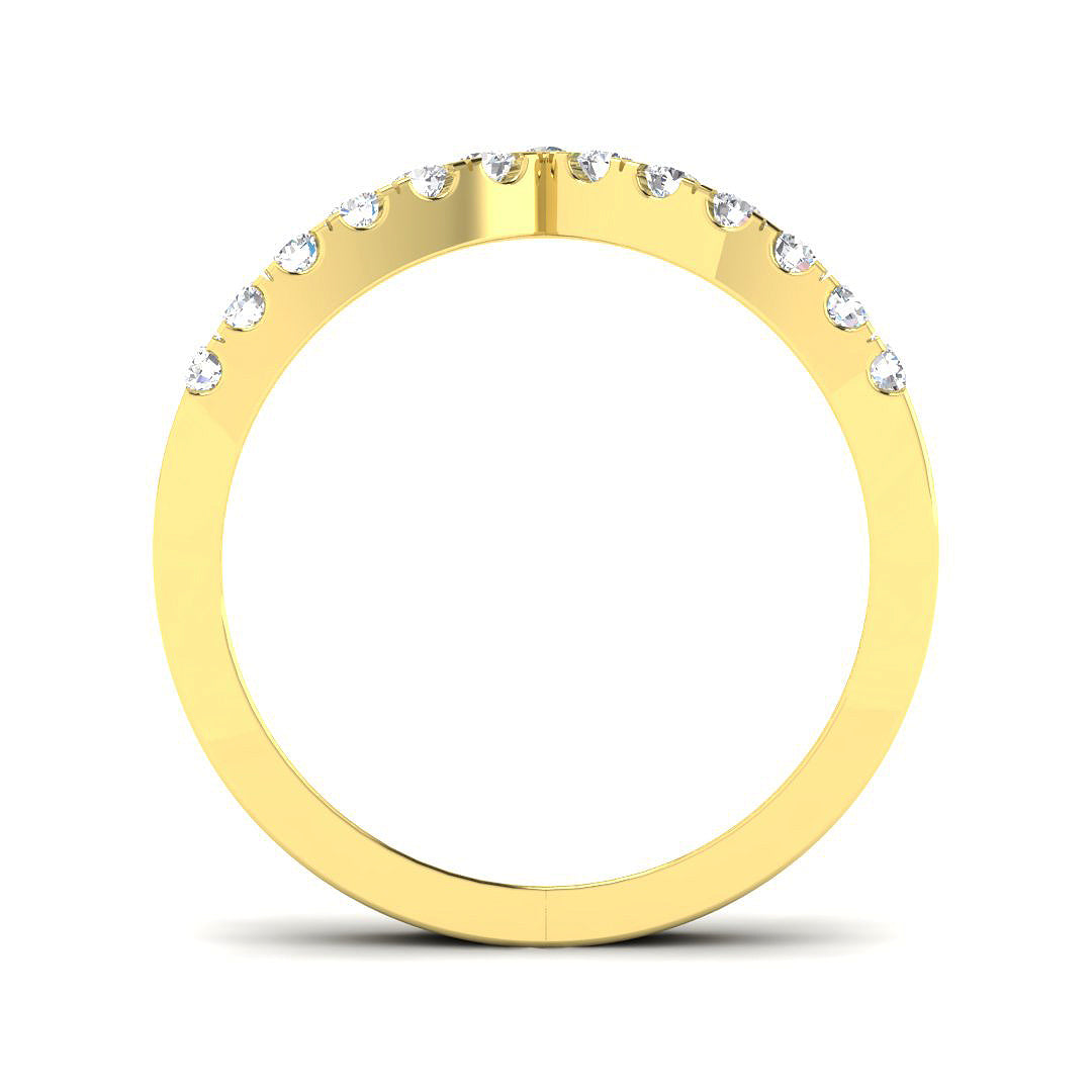 9ct Yellow Gold Round Lab Grown Diamond Ring 2
