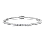 9ct White Gold Round Lab Grown Diamond Bracelet 1