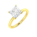 9ct Yellow Gold Princess Lab Grown Diamond Ring 1
