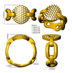 9ct Yellow Gold Round Lab Grown Diamond Ring 3
