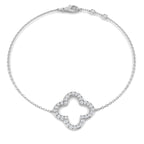 9ct White Gold Round Lab Grown Diamond Bracelet 1