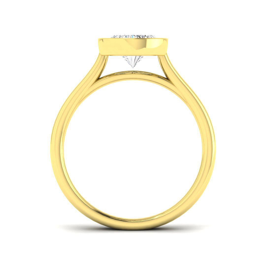 9ct Yellow Gold Oval Lab Grown Diamond Ring 2