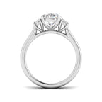 9ct White Gold MoonCut and Oval Lab Grown Diamond Ring 2