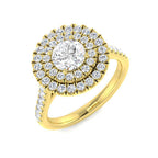 18ct Yellow Gold Round Lab Grown Diamond Ring 1