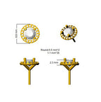 9ct Yellow Gold Round Lab Grown Diamond Earrings 2