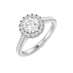 Platinum Round Lab Grown Diamond Ring 1