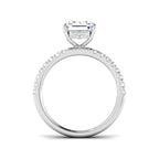 9ct White Gold Emerald Cut Lab Grown Diamond Ring 2