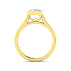 9ct Yellow Gold Radiant Lab Grown Diamond Ring 2