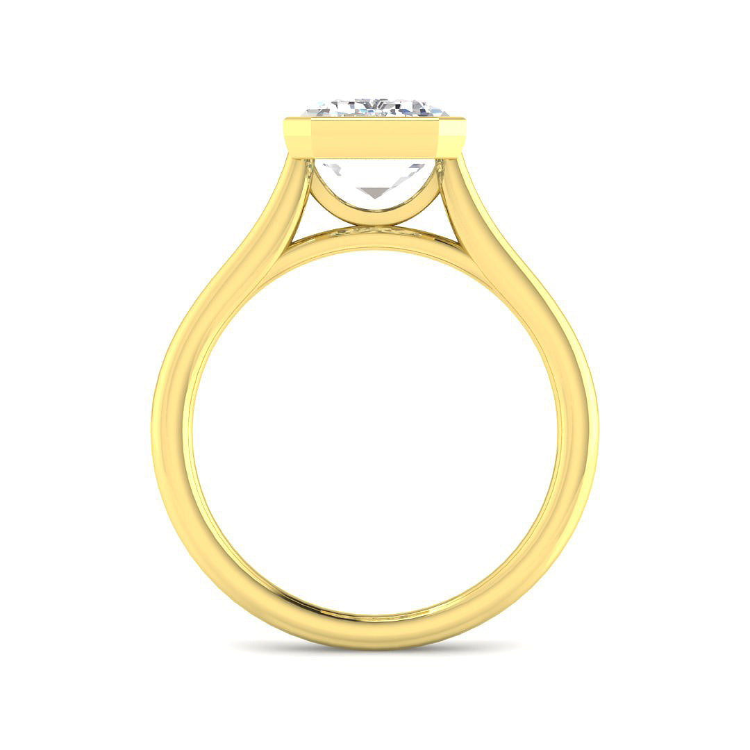 9ct Yellow Gold Radiant Lab Grown Diamond Ring 2