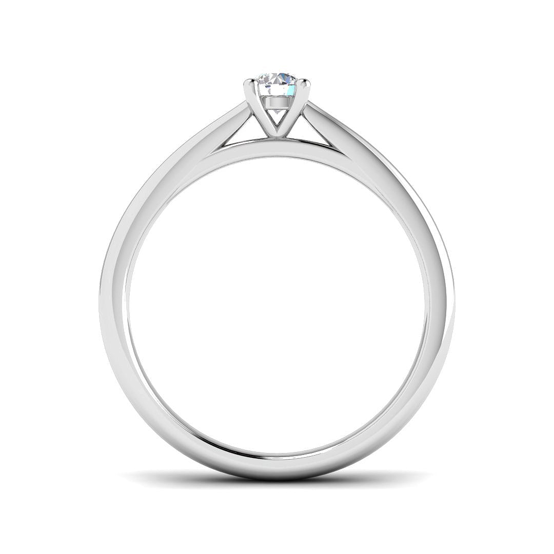 9ct White Gold Round Lab Grown Diamond Ring 2