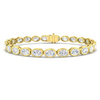 9ct Yellow Gold Oval Lab Grown Diamond Bracelet 1