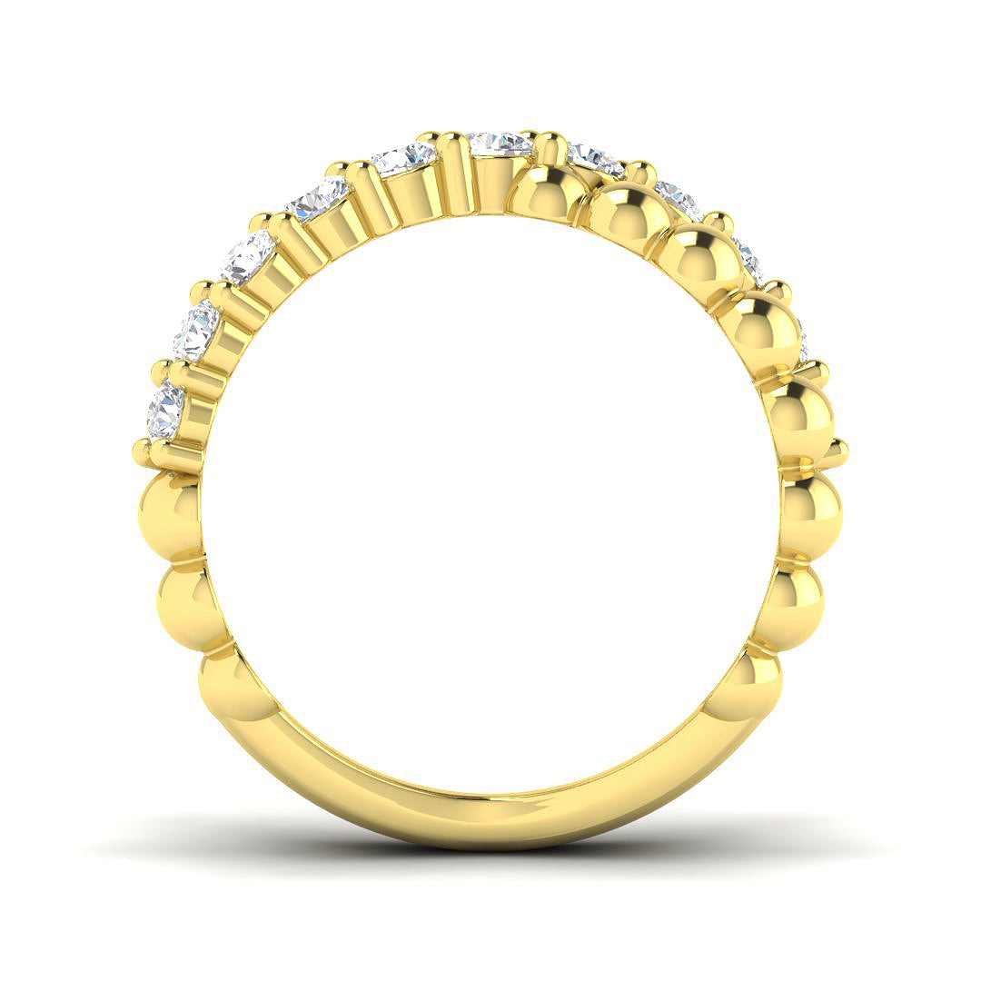 9ct Yellow Gold Round Lab Grown Diamond Ring 2