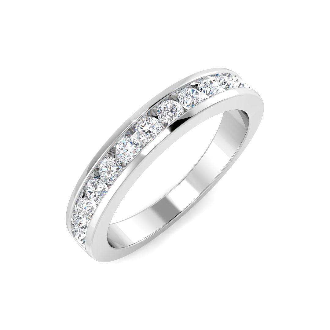 9ct White Gold Round Diamond Ring 1