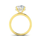 18ct Yellow Gold Round Lab Grown Diamond Ring 2