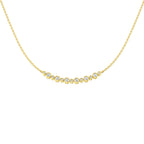 9ct Yellow Gold Round Lab Grown Diamond Necklace 1