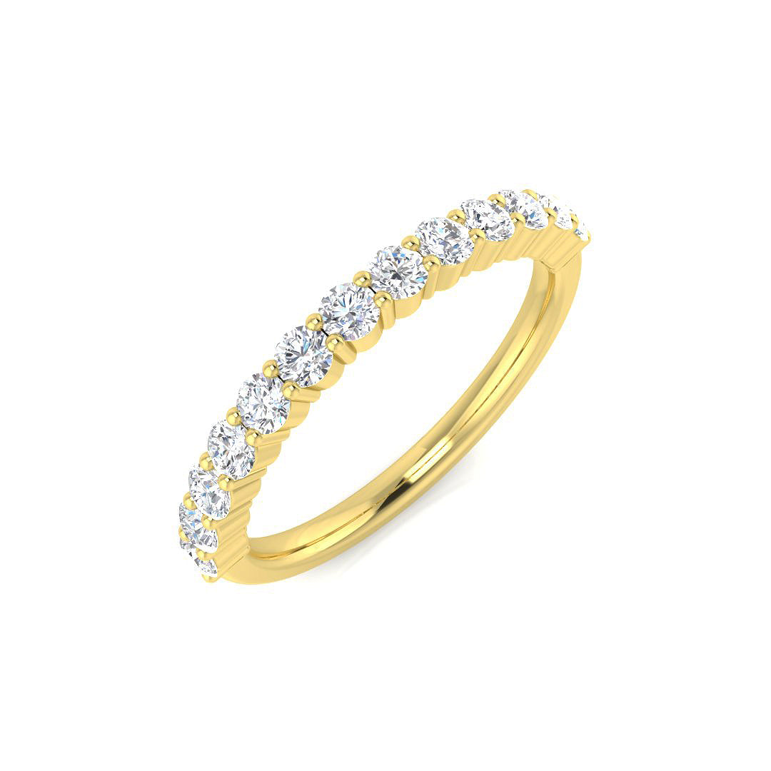 18ct Yellow Gold Round Lab Grown Diamond Ring 1