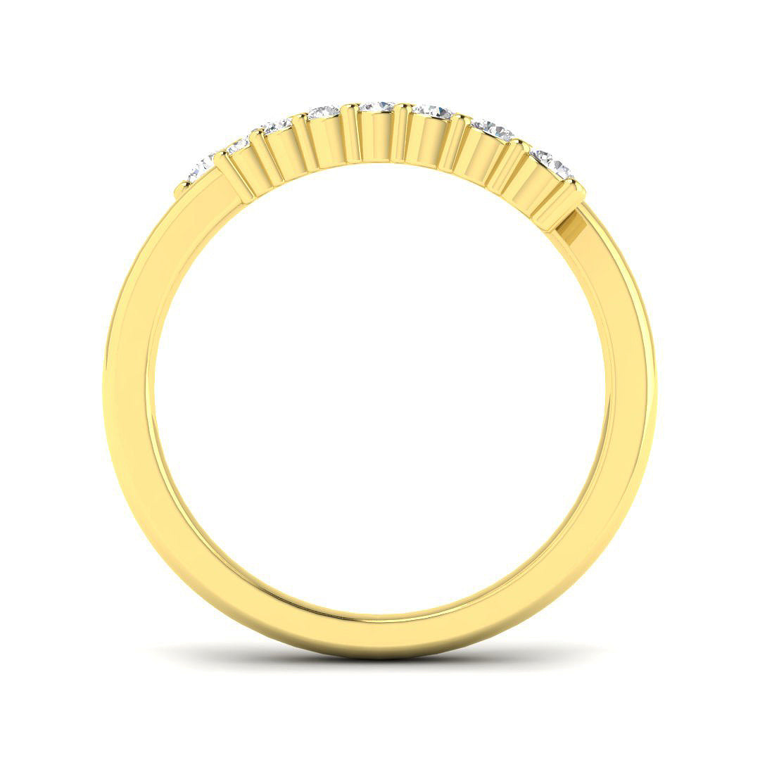 9ct Yellow Gold Round Lab Grown Diamond Ring 2