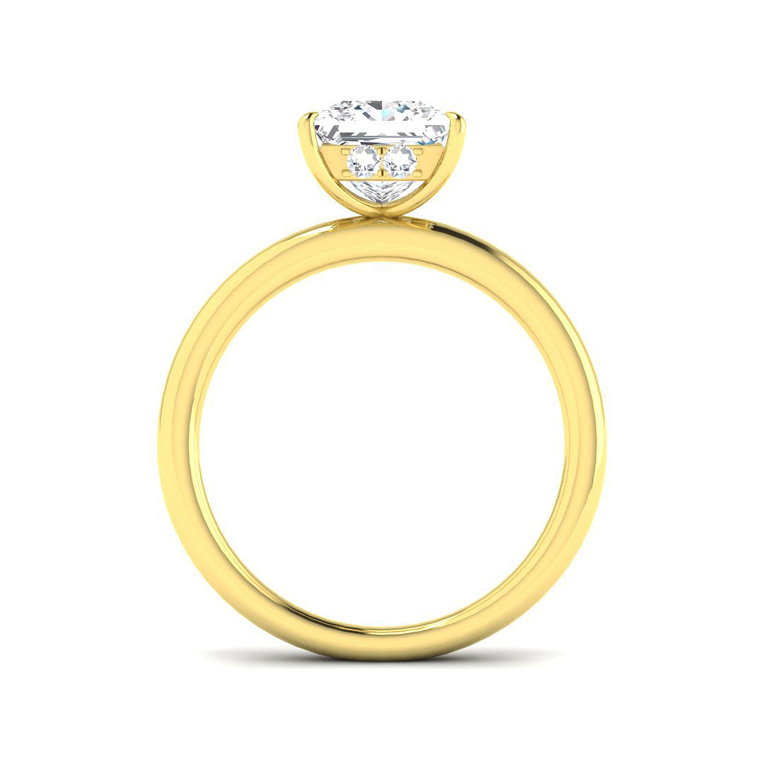 9ct Yellow Gold Princess Lab Grown Diamond Ring 2