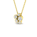 9ct Yellow Gold Round Lab Grown Diamond Pendant 1
