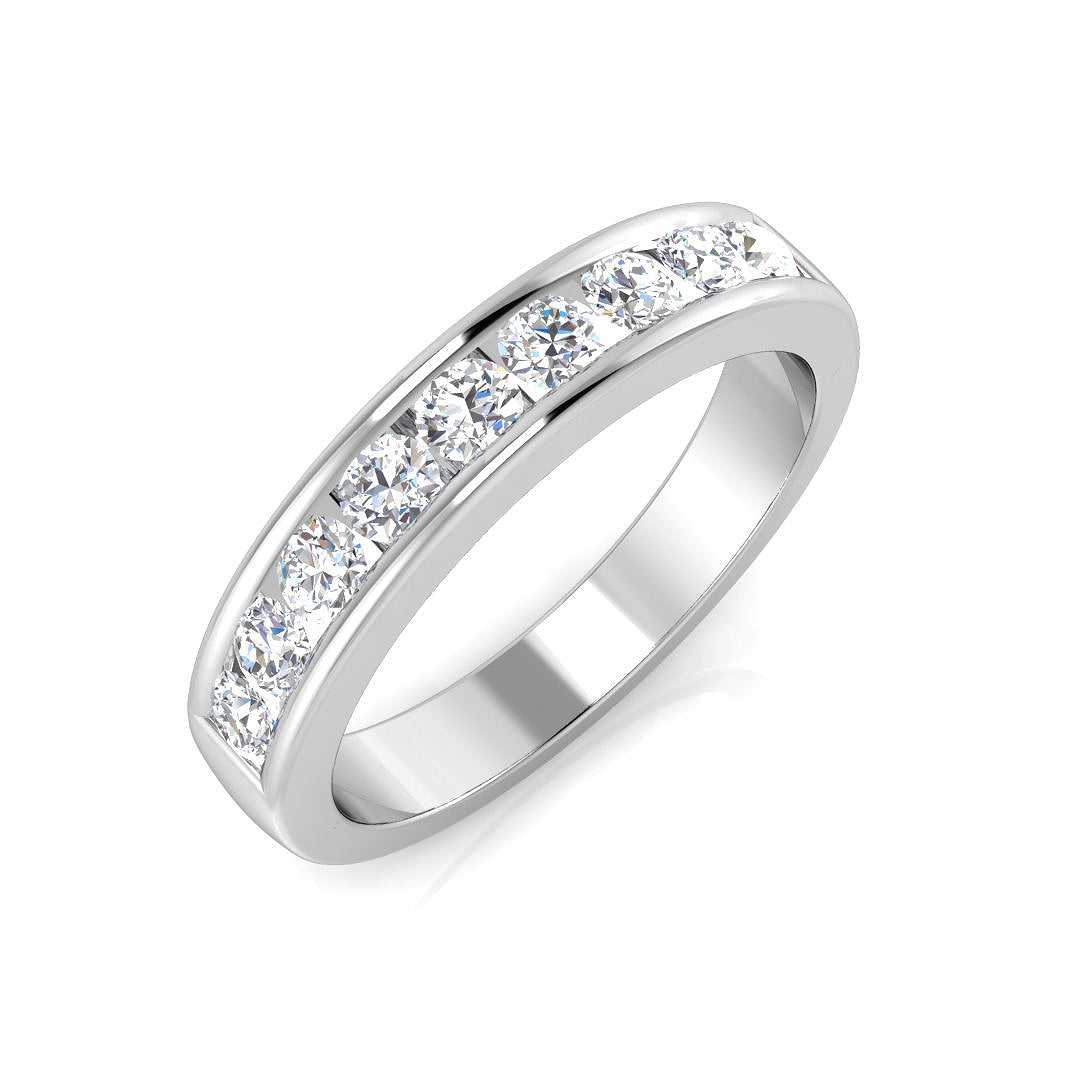 9ct White Gold Round Lab Grown Diamond Ring 1