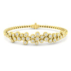 9ct Yellow Gold Round Lab Grown Diamond Bracelet 1