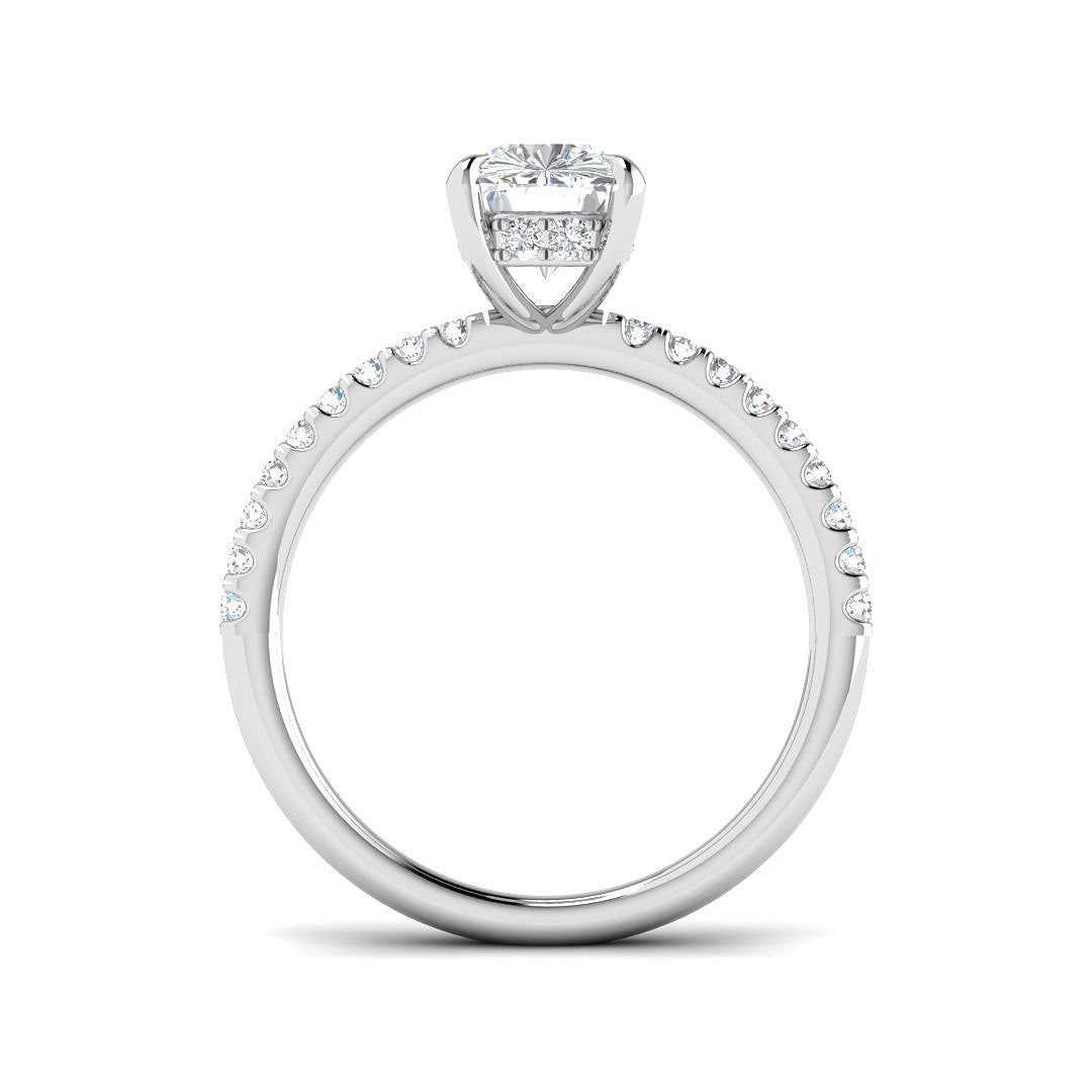 Platinum Cushion Lab Grown Diamond Ring 2