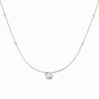 9ct White Gold Round Lab Grown Diamond Necklace 1