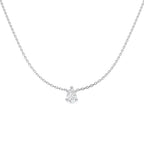 18ct White Gold Pear Lab Grown Diamond Necklace 1