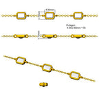 9ct Yellow Gold Emerald Cut Lab Grown Diamond Bracelet 2