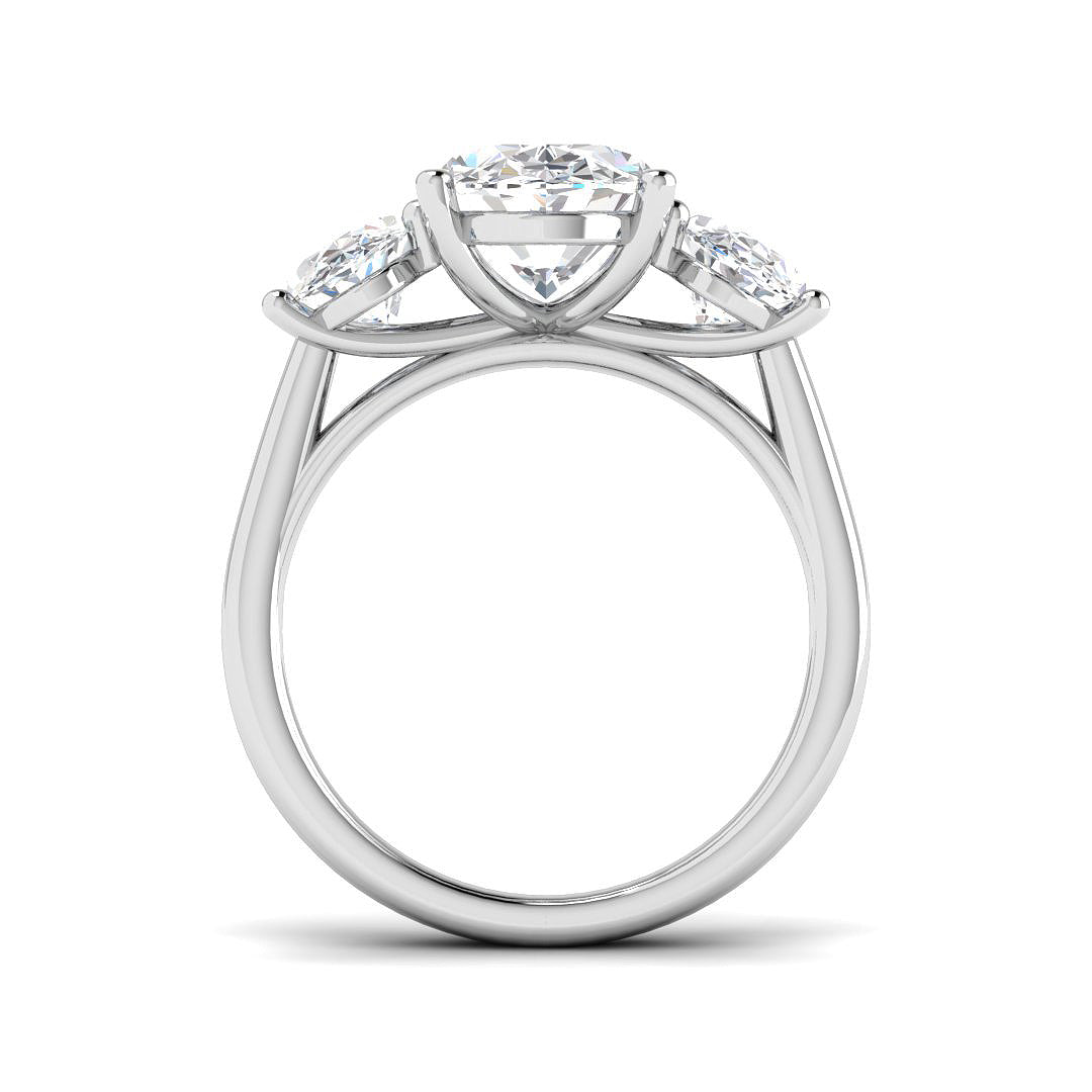 9ct White Gold Oval Lab Grown Diamond Ring 2