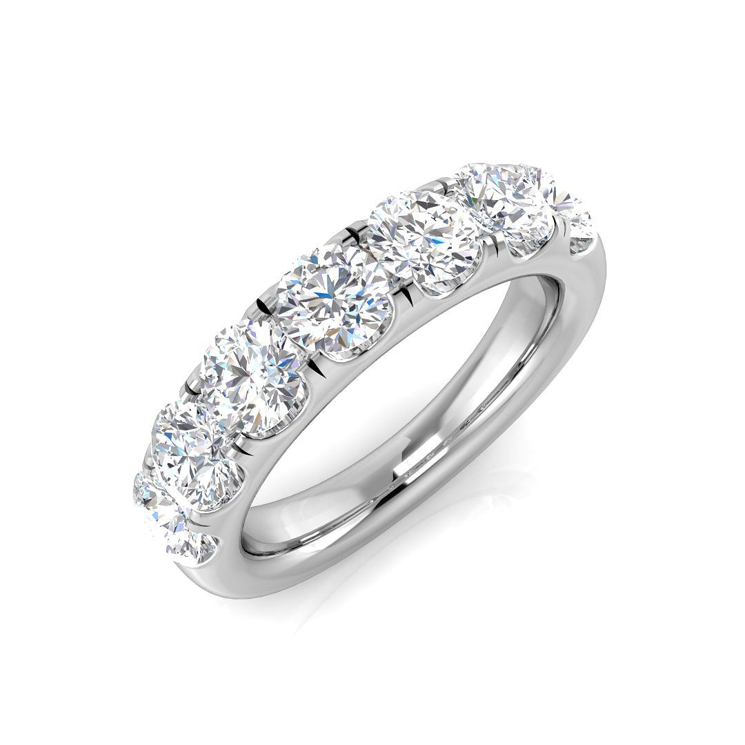 9ct White Gold Round Lab Grown Diamond Ring 1