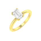 18ct Yellow Gold Emerald Cut Lab Grown Diamond Ring 1